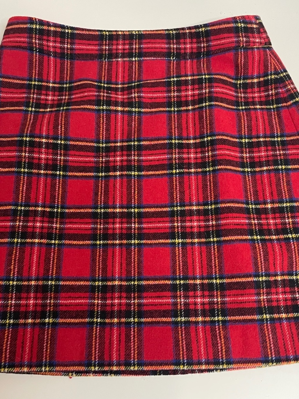 J CREW Red Holiday Tartan Plaid Skirt